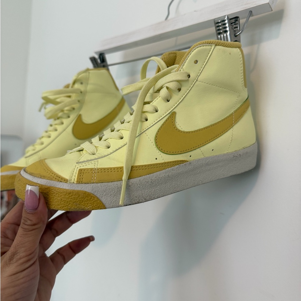 Yellow High-Top Sneakers